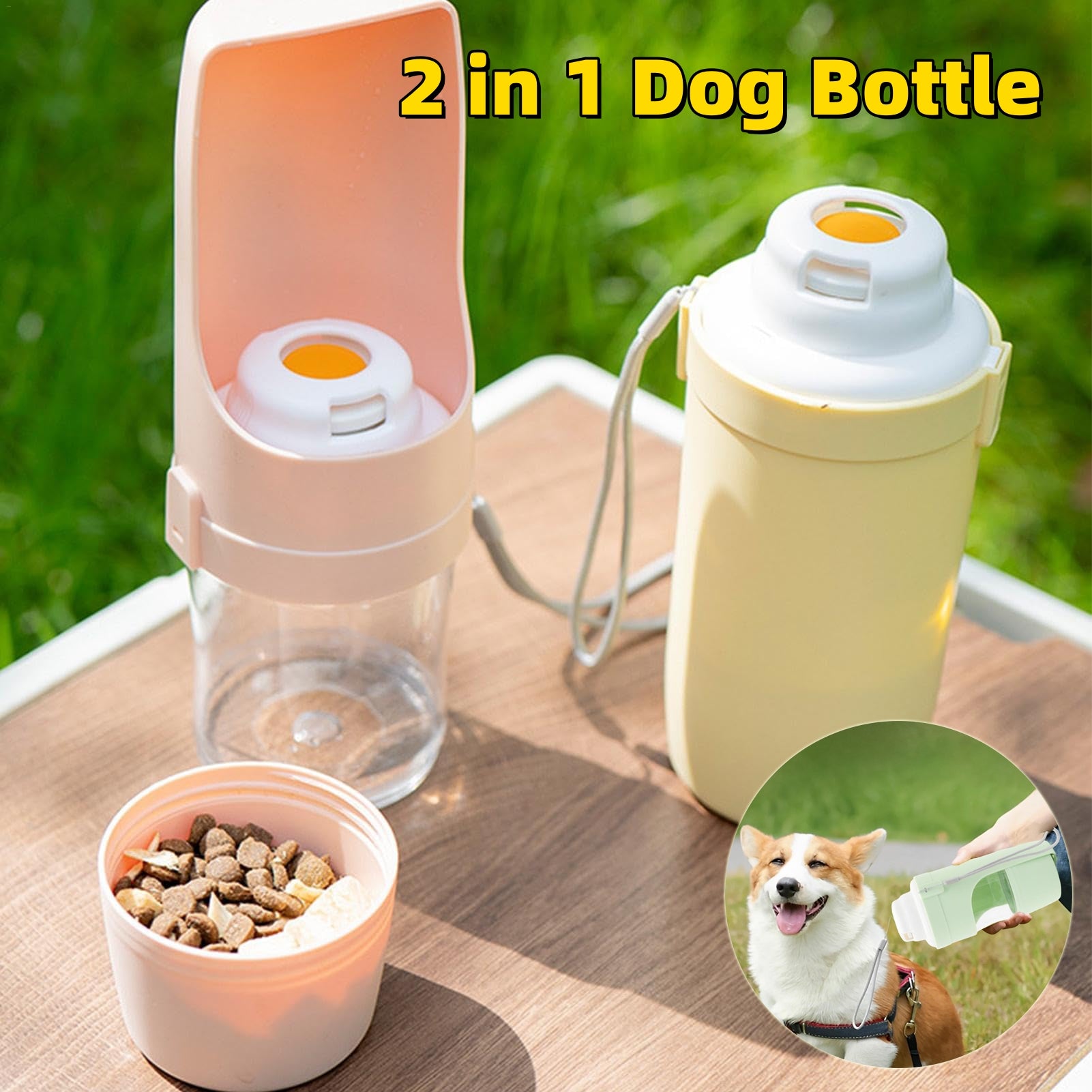 2 In 1 Travel Dog Water & food Dispenser