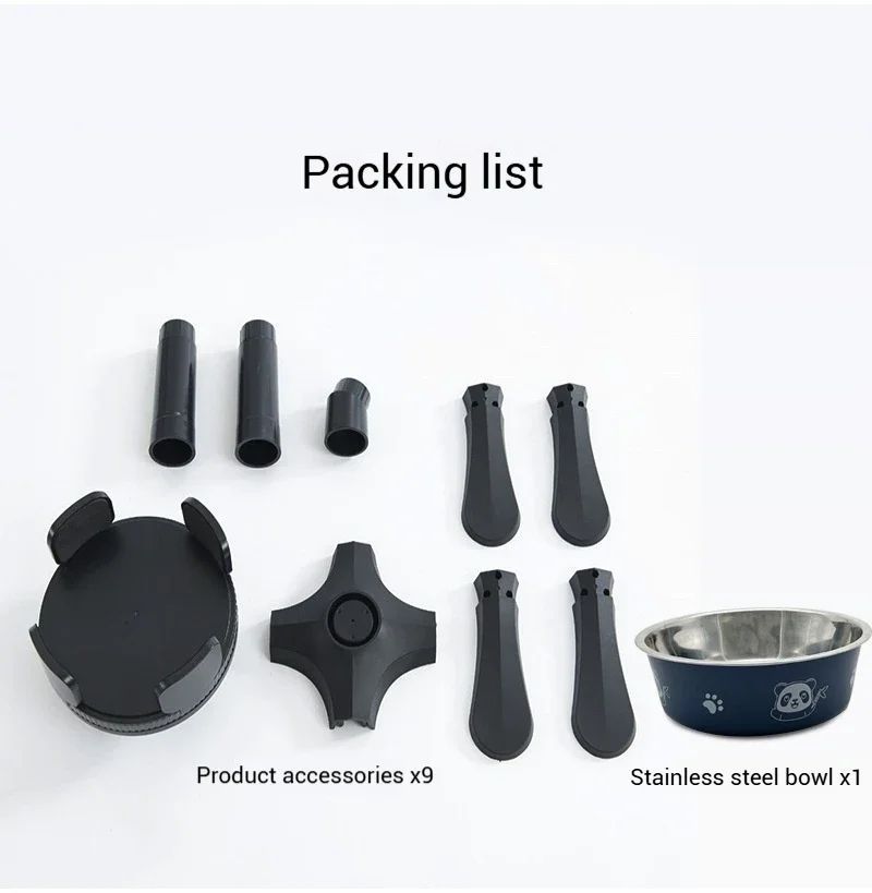 Adjustable Elevated Dog Food Bowls Stand, Anti Slip, Pet Bowl Holder For Medium And Large Dogs