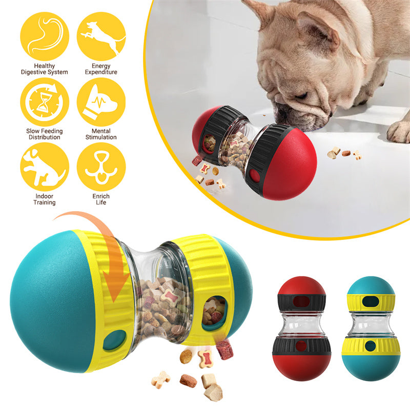 Food Dispensing Dog Toy, Tumbler Leaky Food Ball Puzzle, Interactive Slowly Feeding Toy