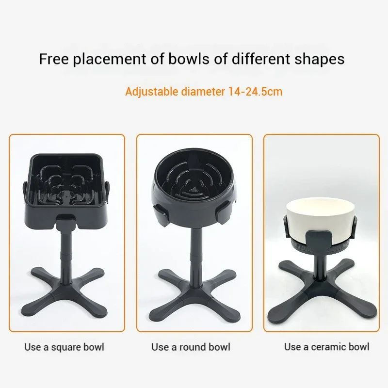 Adjustable Elevated Dog Food Bowls Stand, Anti Slip, Pet Bowl Holder For Medium And Large Dogs