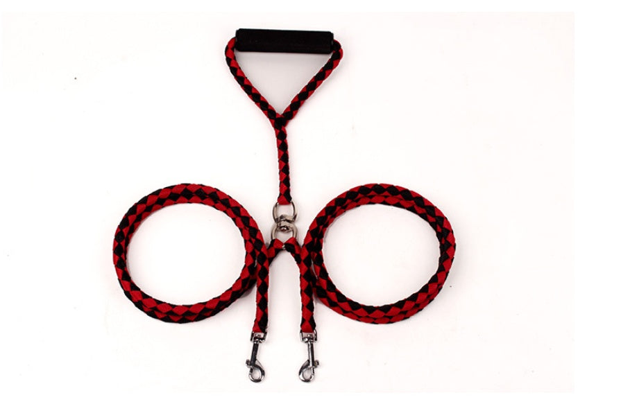 Double-ended, Hand-knitted, Braided Rope Dog Leash