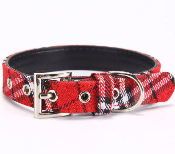 PU leather twill dog collar