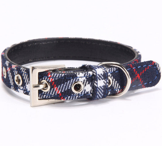 PU leather twill dog collar