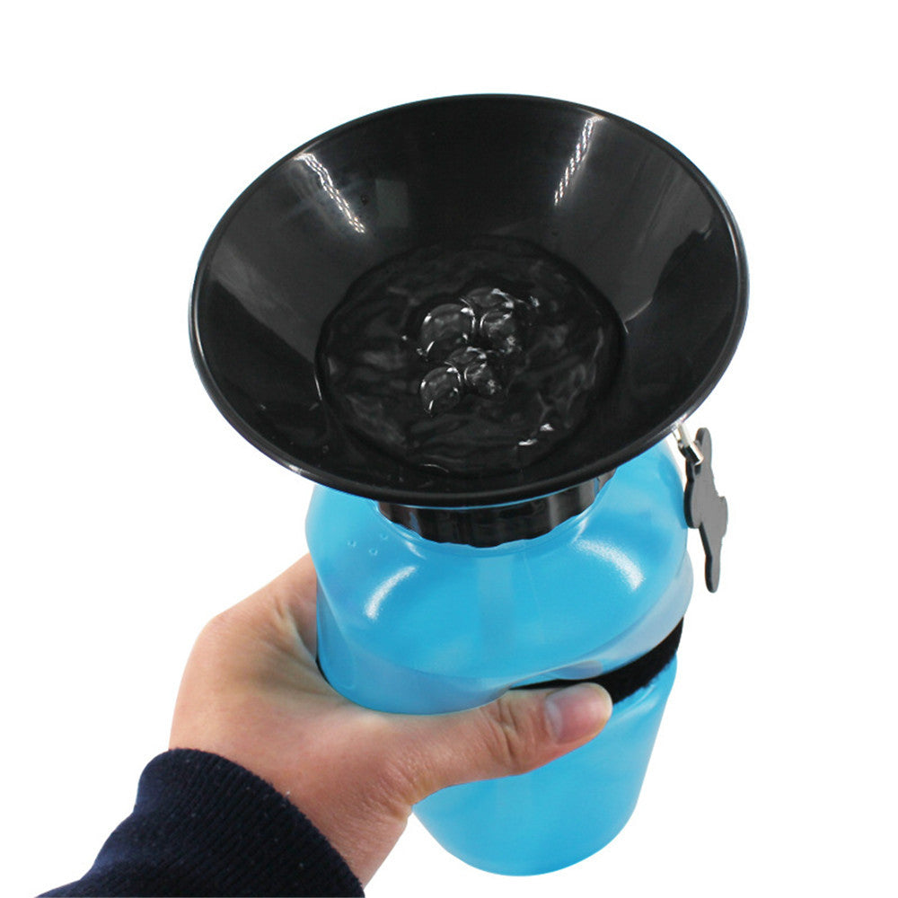 Dog Squeezy Water Bottle With Built In Cup