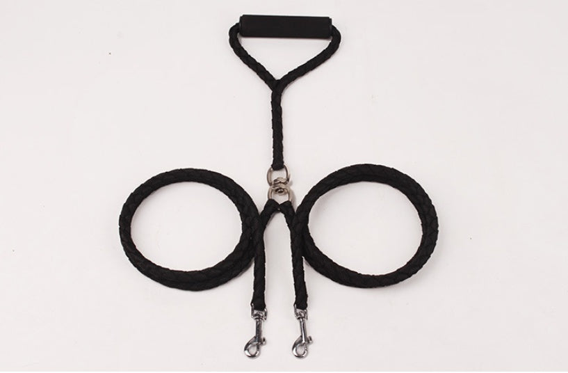 Double-ended, Hand-knitted, Braided Rope Dog Leash