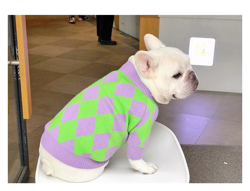 Trendy Plaid Dog Sweater