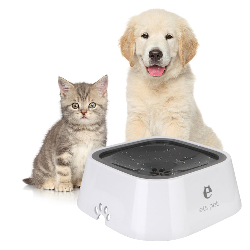 1.5L Dog Water Floating Bowl, Anti-Overflow, Slow Water Feeder