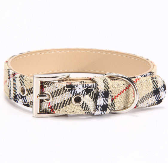 PU leather twill dog collar