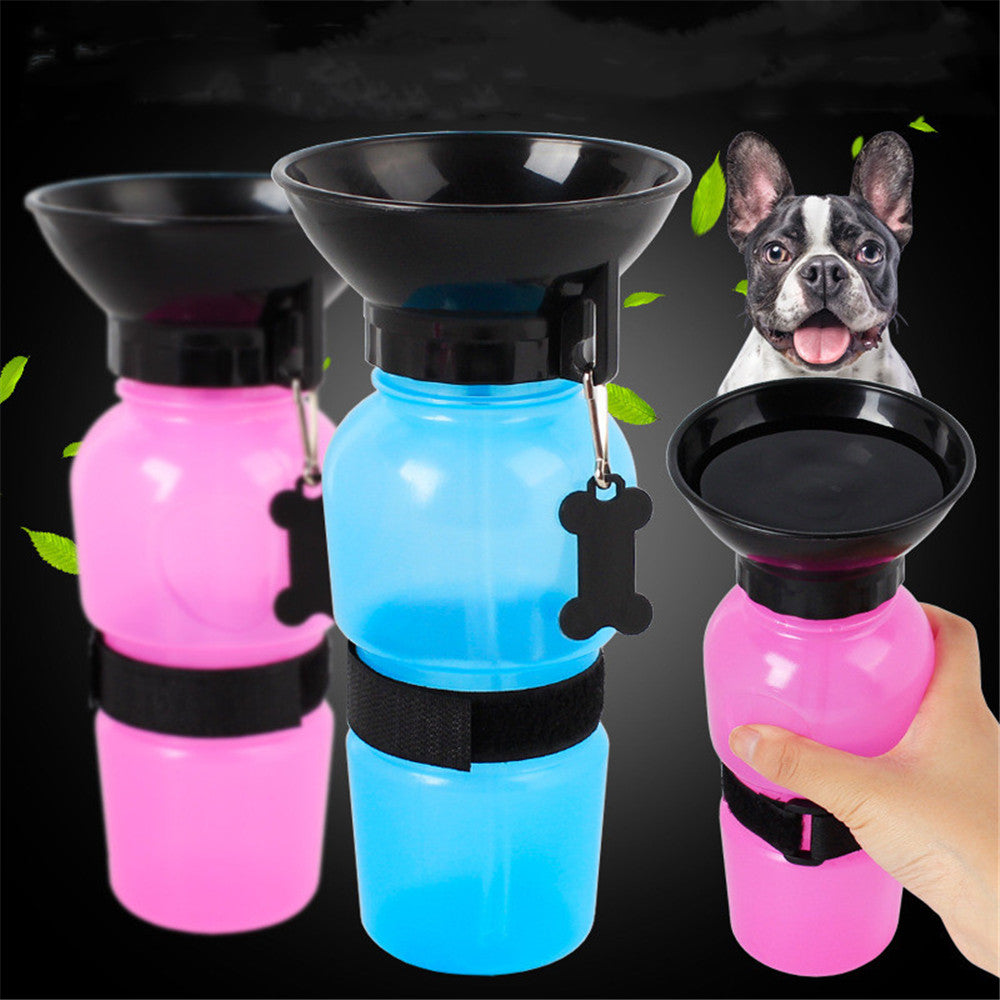 Dog Squeezy Water Bottle With Built In Cup