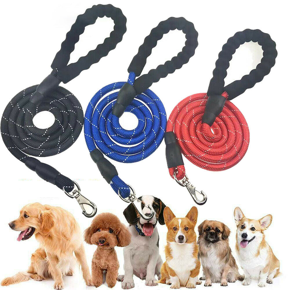 Dogs Leash, Reflective With Padded Handle