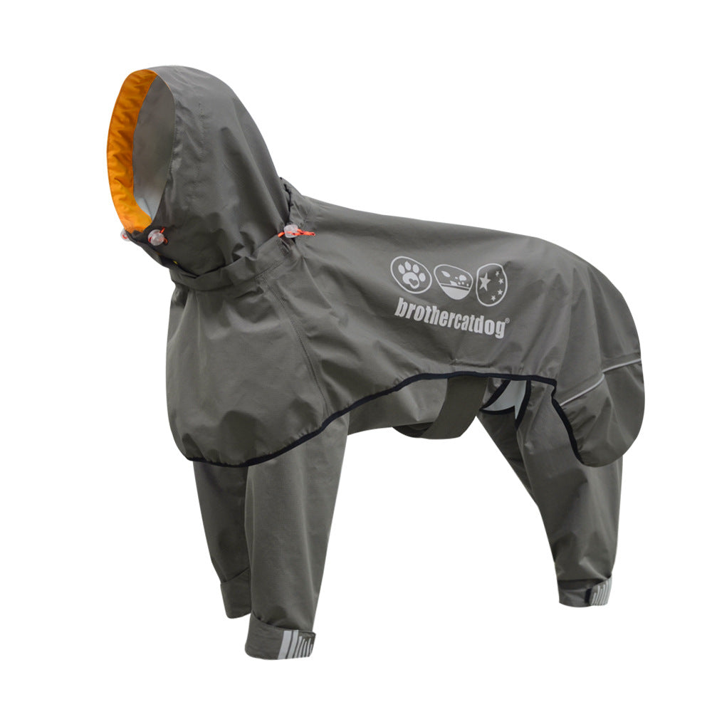 Four-legged Waterproof Raincoat For Medium To Large Dogs