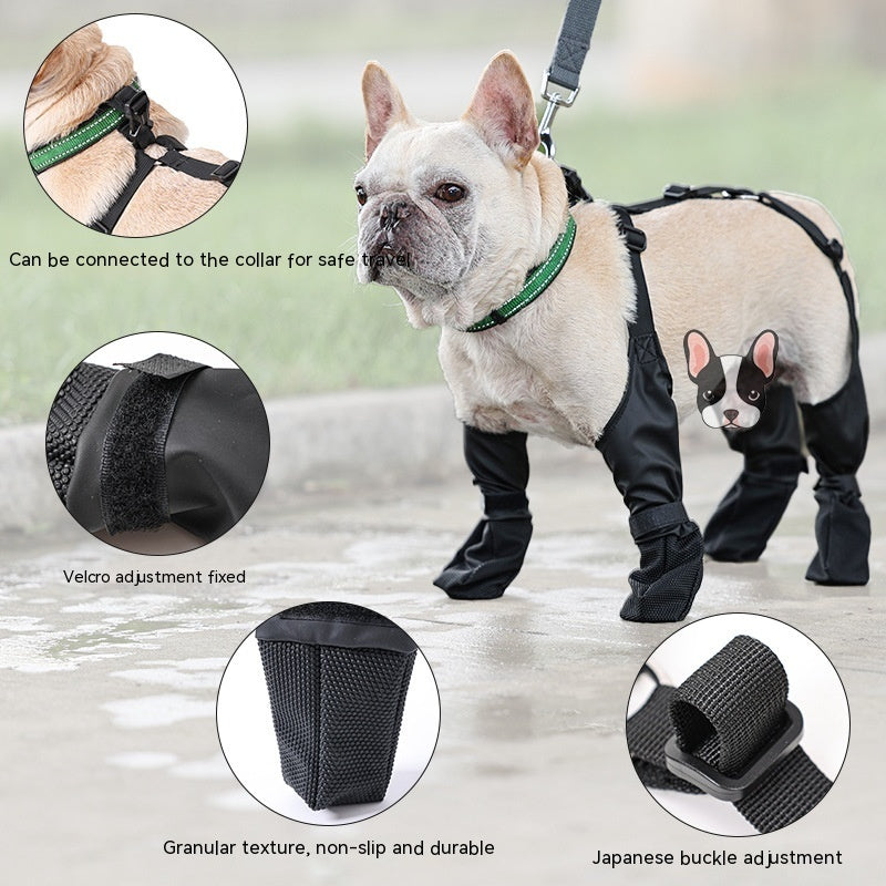 Waterproof Dog Shoes, Adjustable Dog Boots For Outdoor Walking, Paws Protector