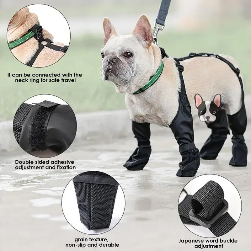 Waterproof Dog Shoes, Adjustable Dog Boots For Outdoor Walking, Paws Protector