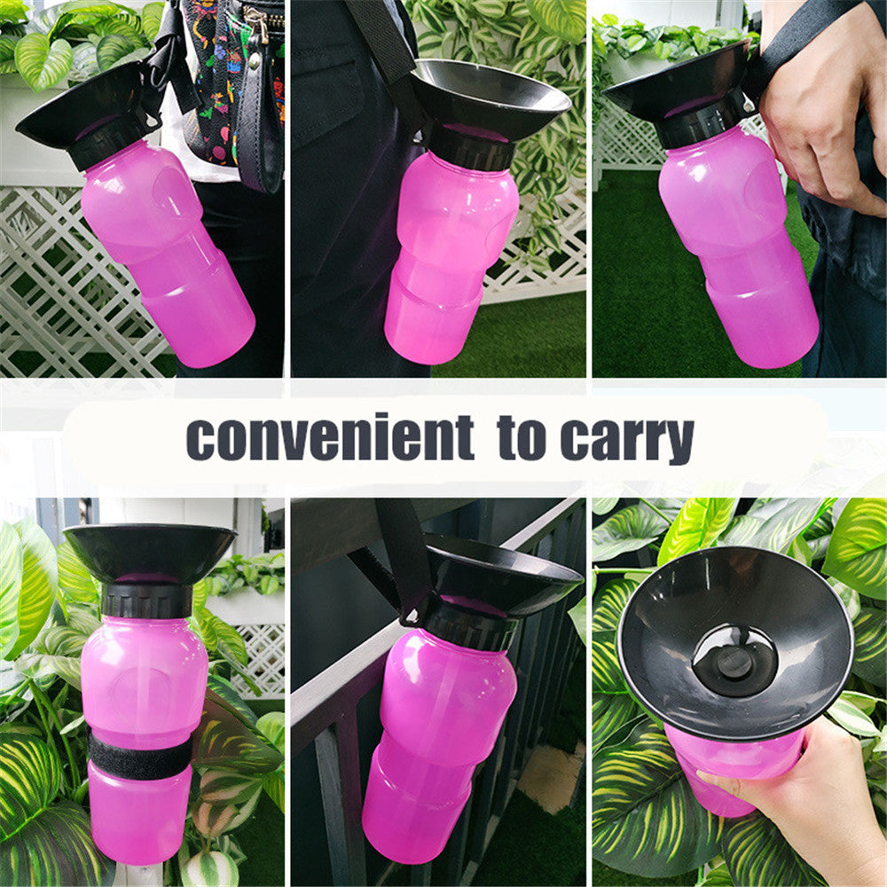 Dog Squeezy Water Bottle With Built In Cup