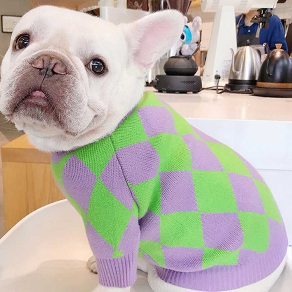 Trendy Plaid Dog Sweater